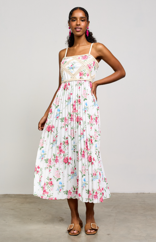 Anastasia Crochet Detail Floral Dress - Final Sale 40% off in cart