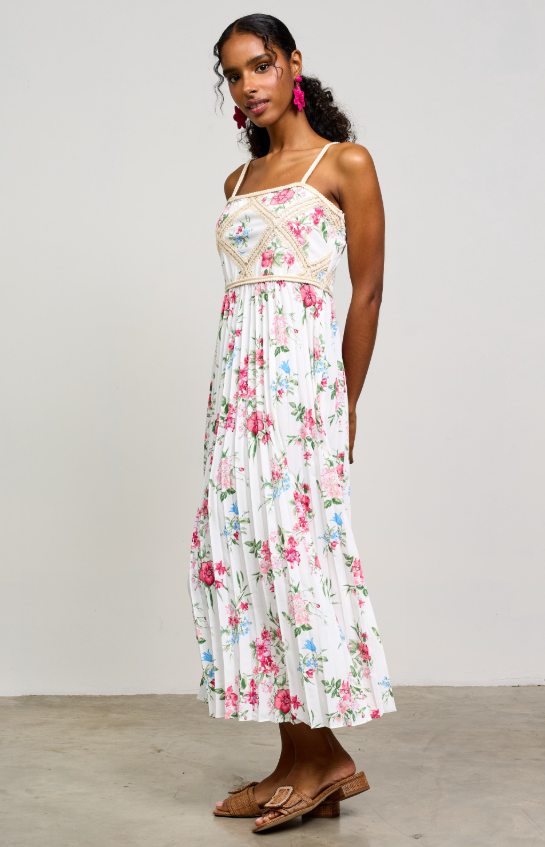 Anastasia Crochet Detail Floral Dress - Final Sale 40% off in cart