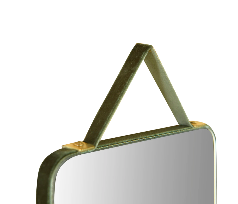 Velvet Ribbon Edged Mirror