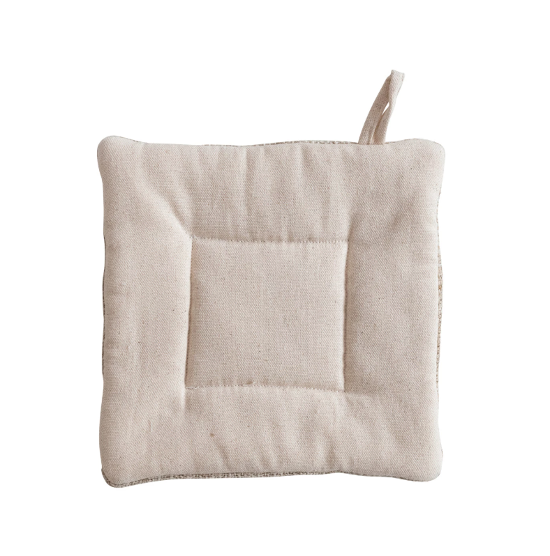 Woven Hemp & Cotton Pot Holder