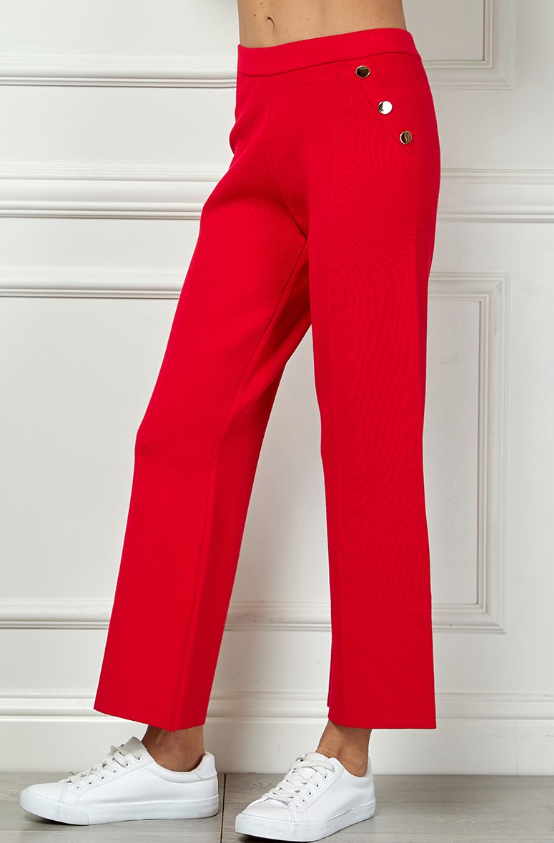 Alexis Button Detail Sweater Pants