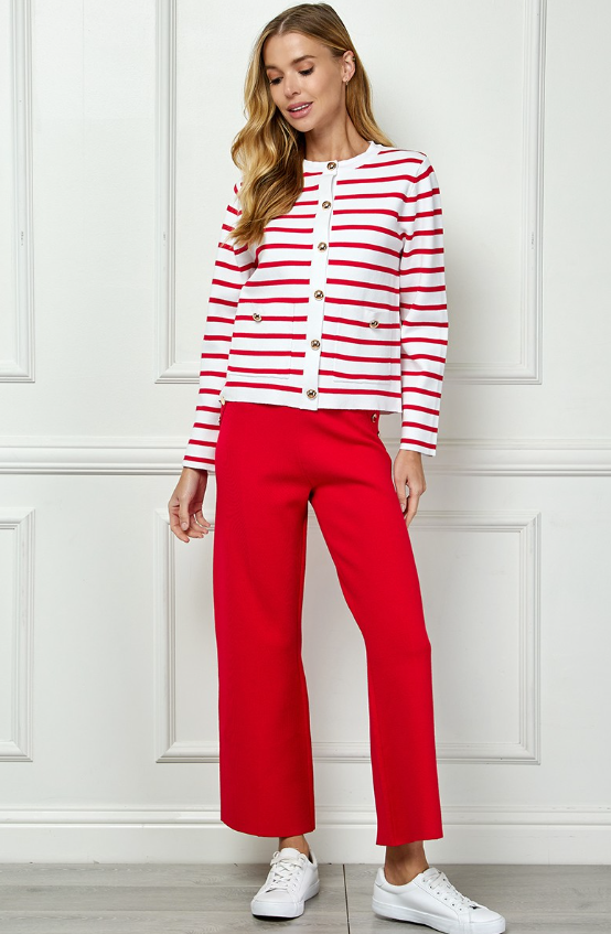 Alexis Button Detail Sweater Pants