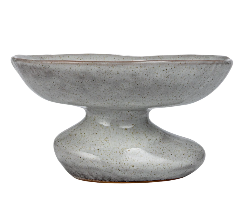 Stoneware Shaped Footed Dish