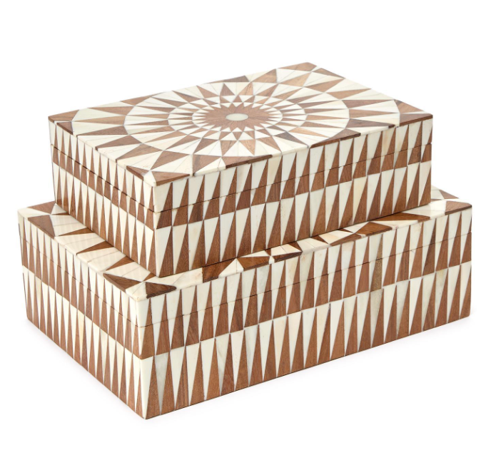 Inlaid Bone Hinged Box