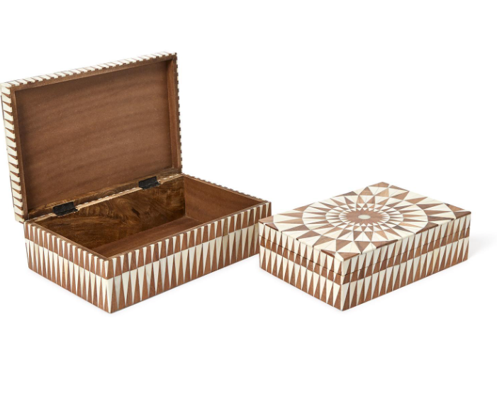 Inlaid Bone Hinged Box