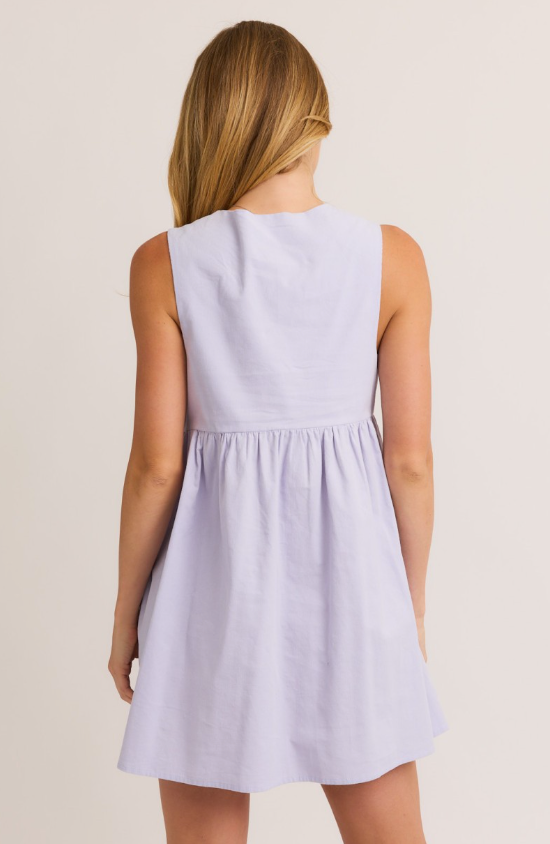 Zuri Tie Detail Sleeveless Baby Mini Dress
