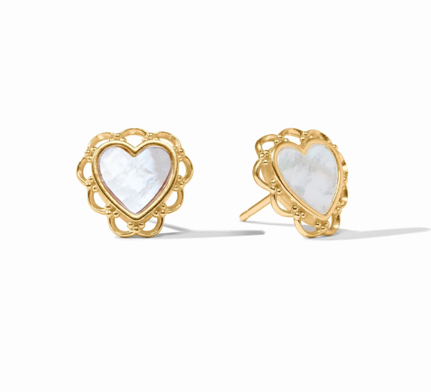 Julie Vos Lace Heart Stud