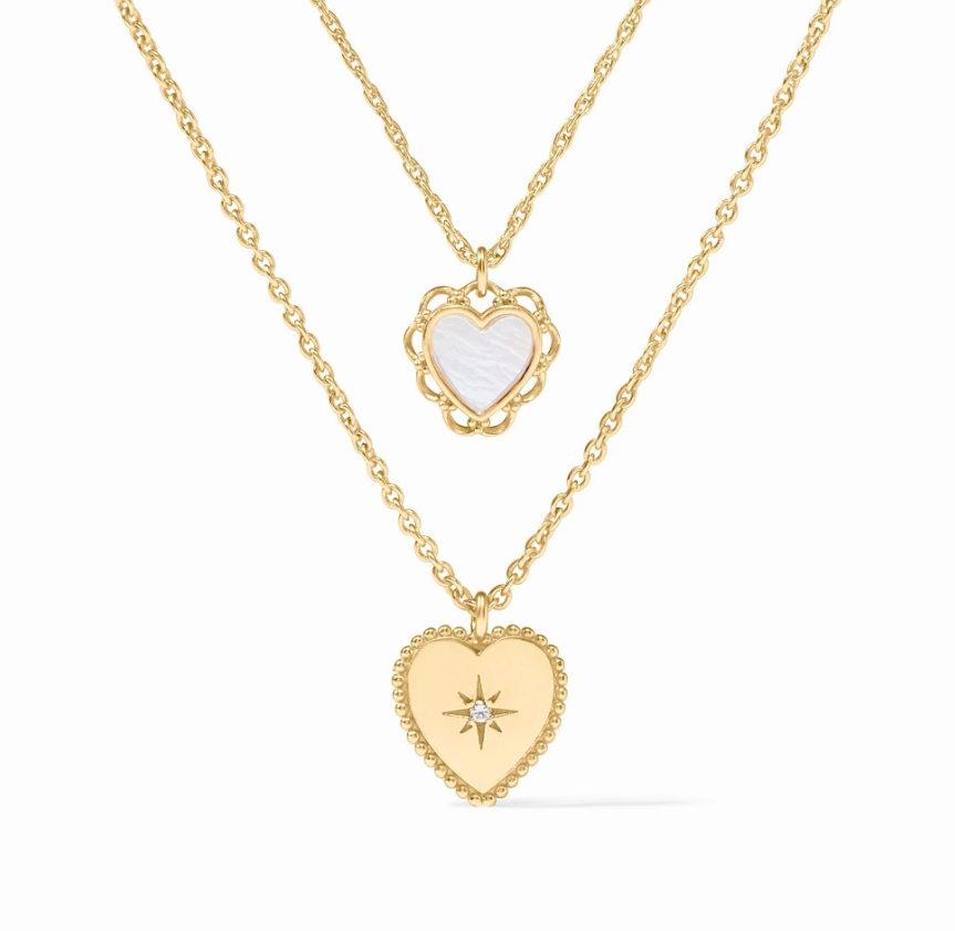 Julie Vos Heart Duo Delicate Necklace