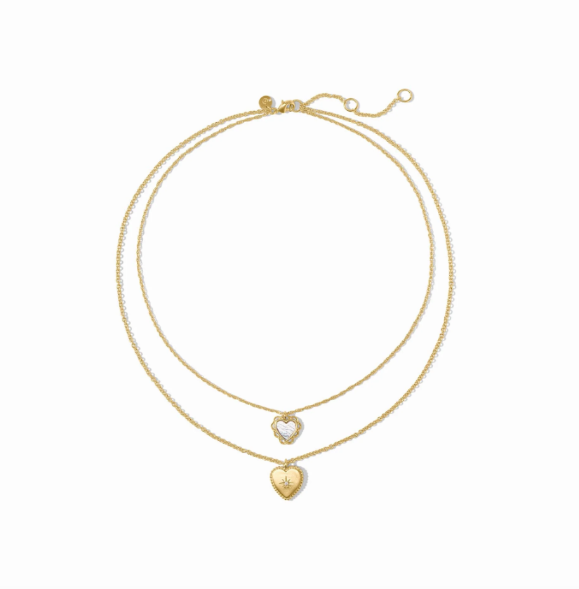 Julie Vos Heart Duo Delicate Necklace