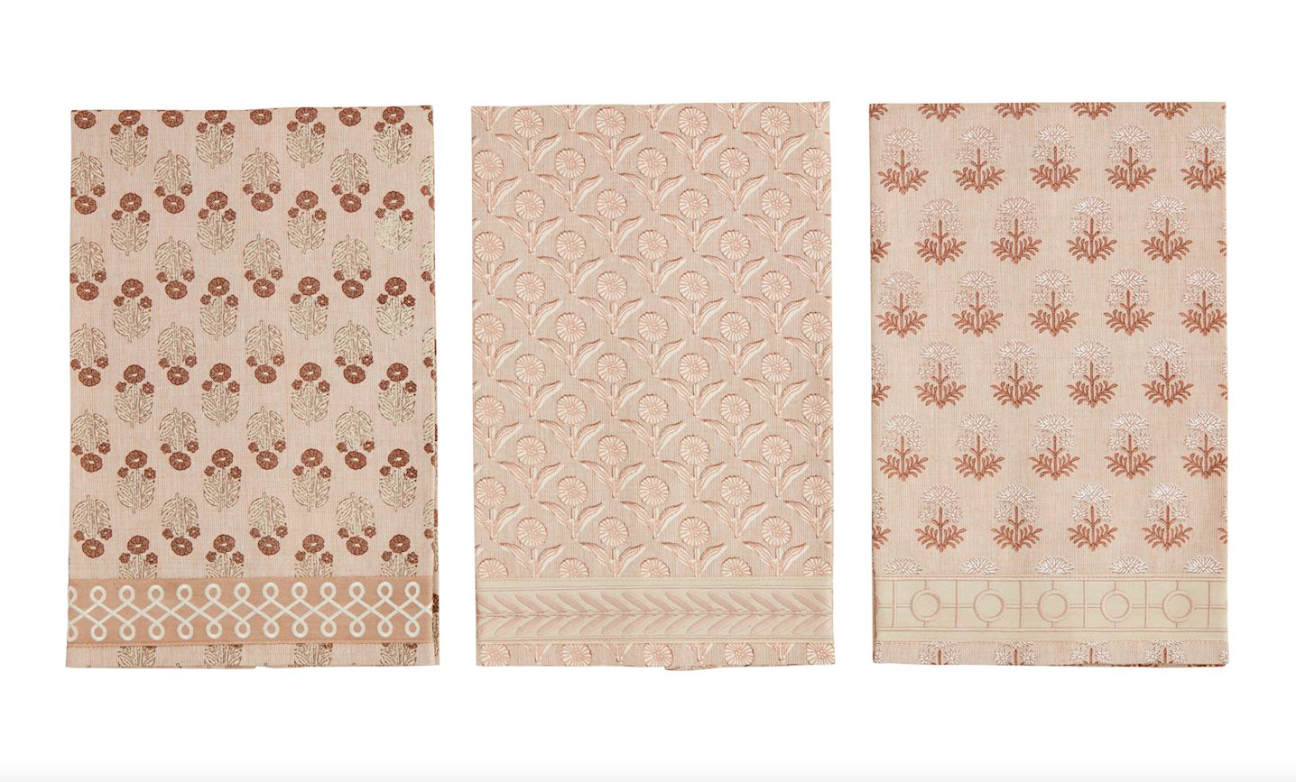 Block Print Ribbon Towel