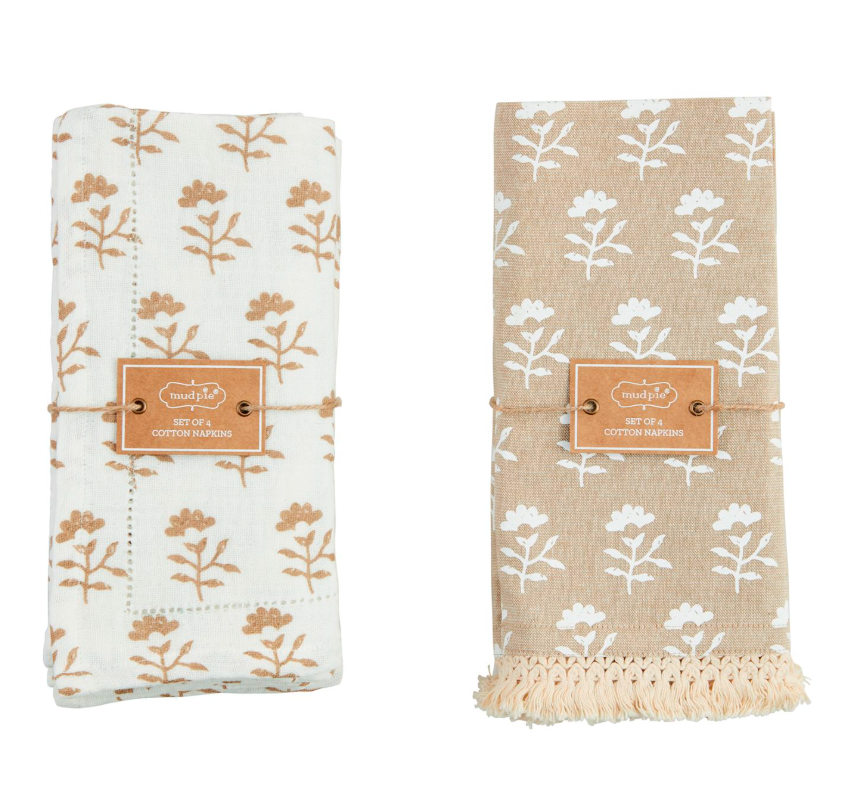 Block Print Napkins - Set of 4