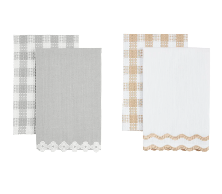 Embroidered Edge Towel Set