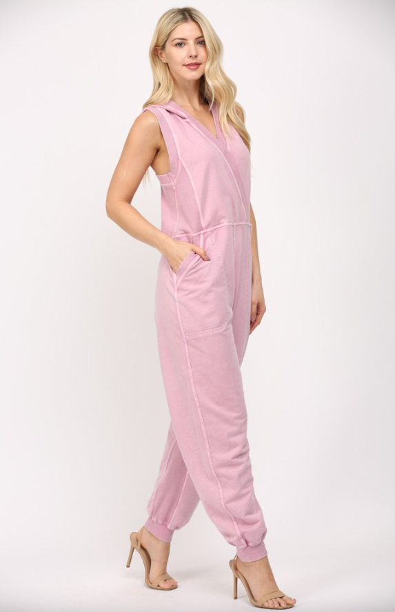 Elliott Sleeveless Hoodie Jumpsuit
