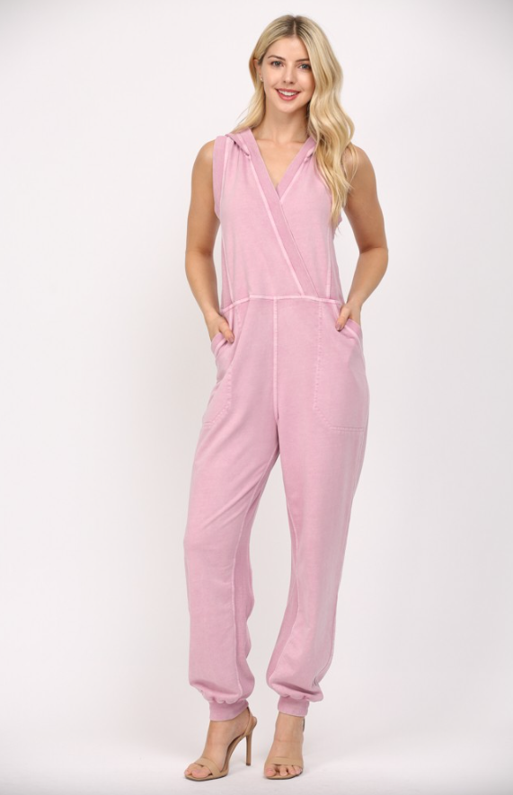 Elliott Sleeveless Hoodie Jumpsuit