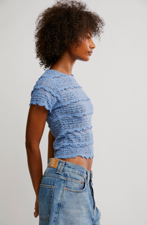 Free People Angelina Lace Tee