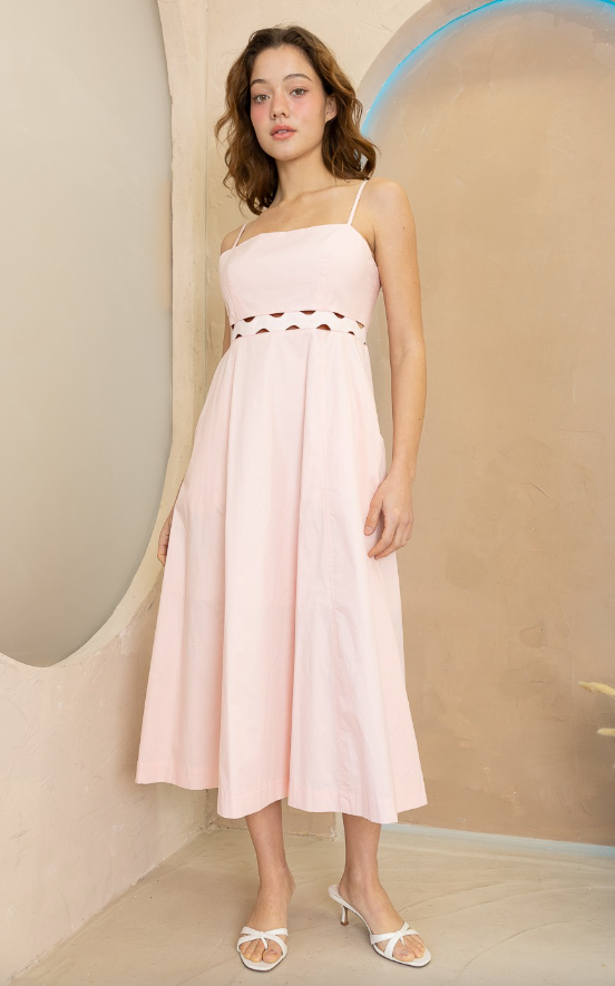 Janelle Ric Rac Inset Midi Dress