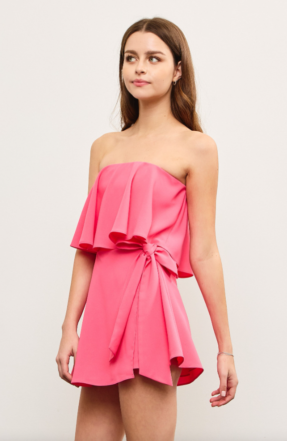 Milan Ruffle Strapless Romper - Final Sale 30% off in cart