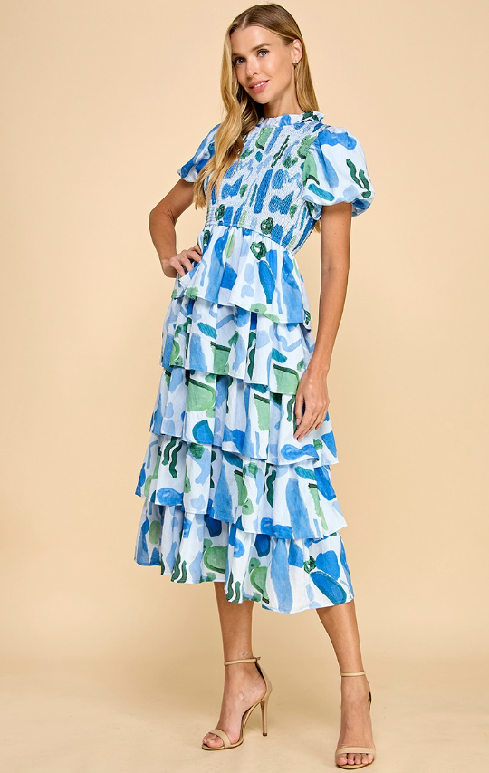 Margo Bubble Sleeve Smocked Dress - Final Sale 20% off in cart