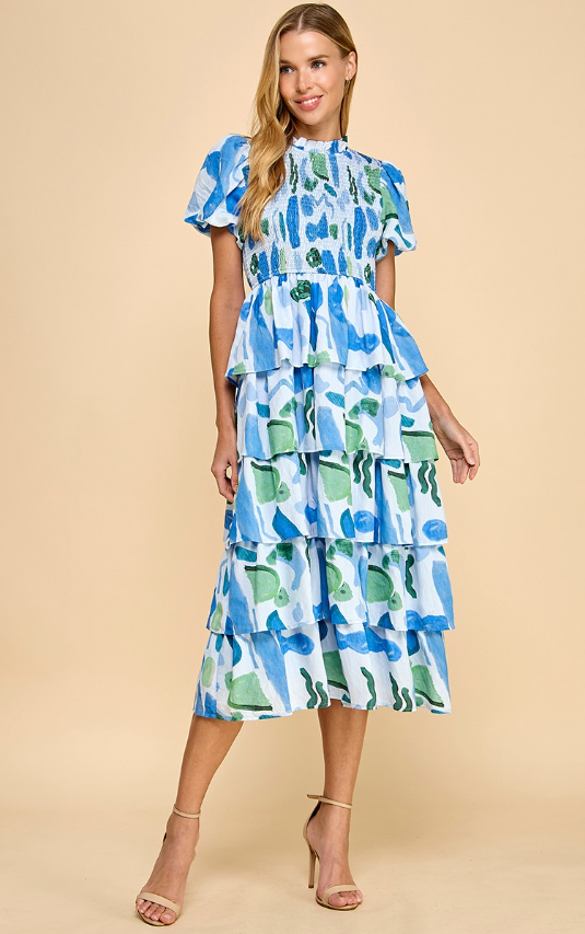 Margo Bubble Sleeve Smocked Dress - Final Sale 20% off in cart