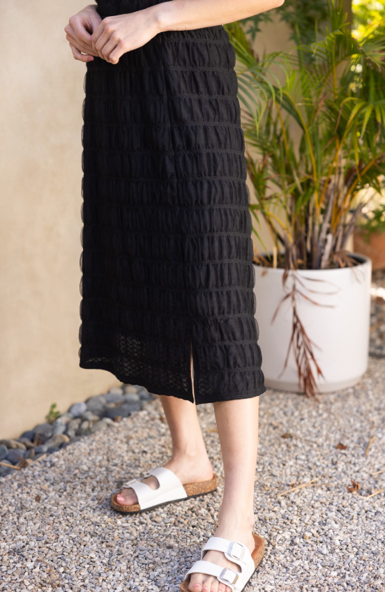 Emmalyn Smocked Tulle Midi Skirt