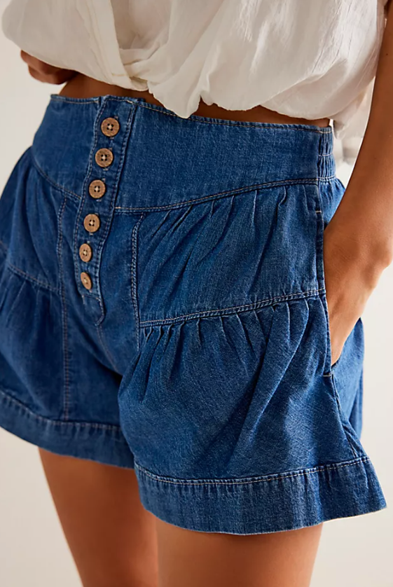 Free People Fleur Denim Shorts - Final Sale 25% off in cart