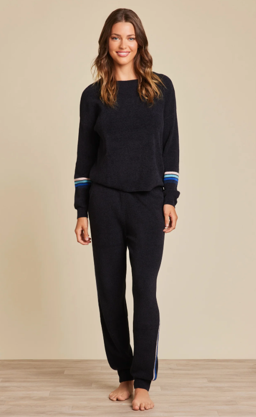 Barefoot Dreams CozyChic Ultra Lite Multi Stripe Pullover
