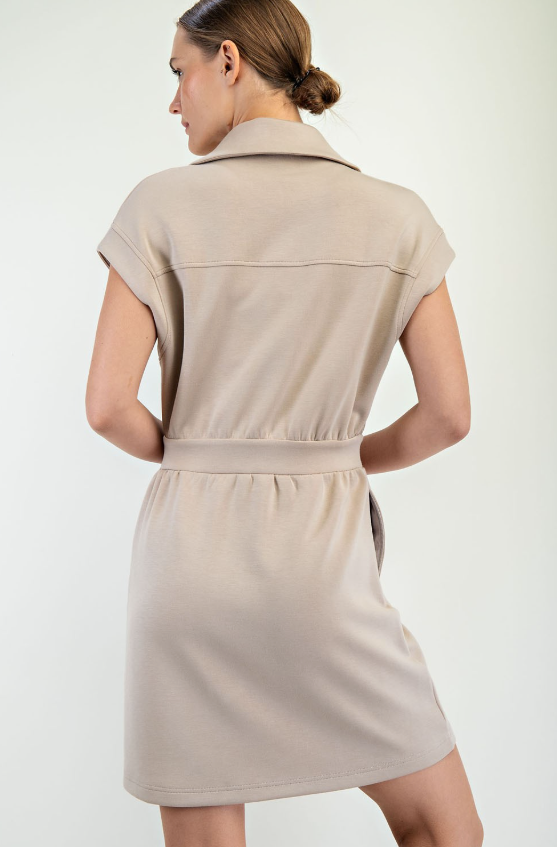 Lexi Scuba Half Zip Mini Dress