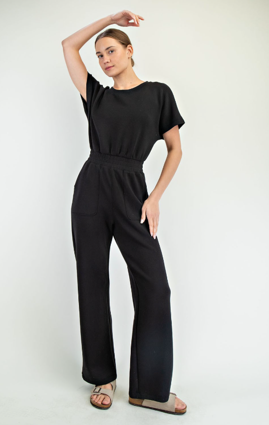 Macie Modal Short Sleeve Jumpsuit