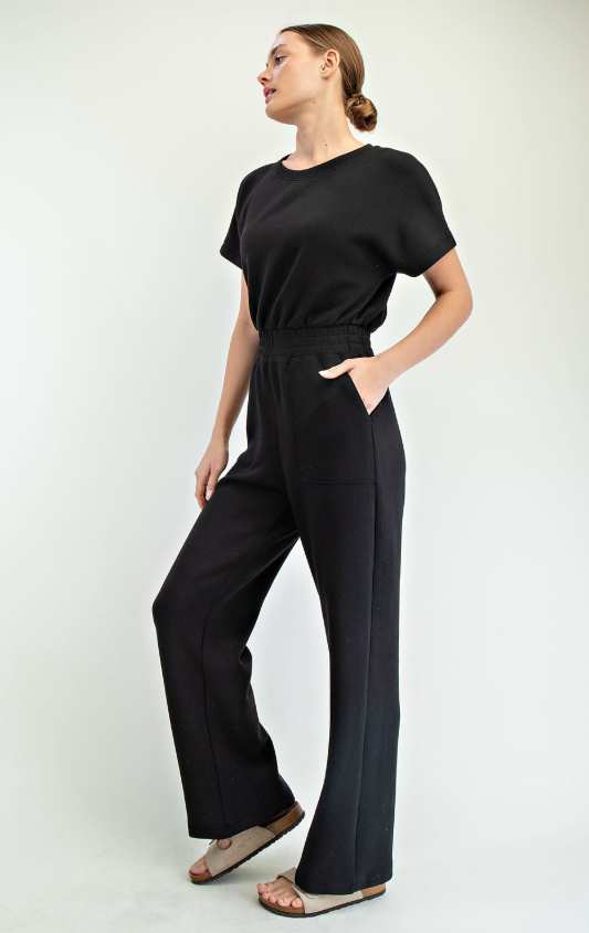 Macie Modal Short Sleeve Jumpsuit