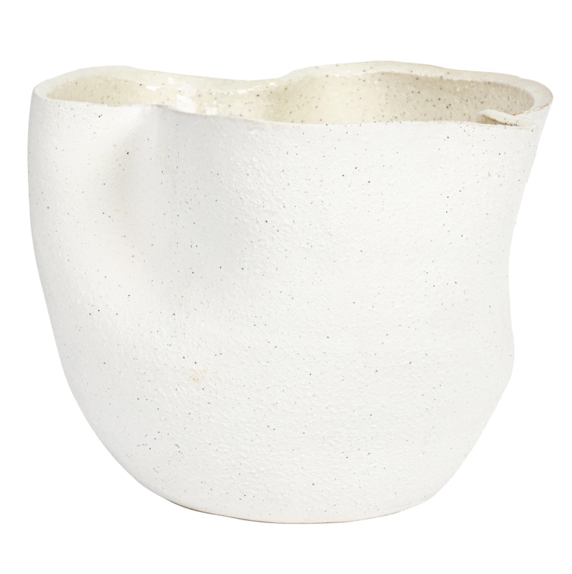 Stoneware Ruffled Planter