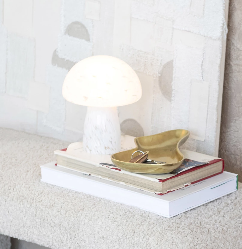 Confetti Glass Mushroom Table Lamp