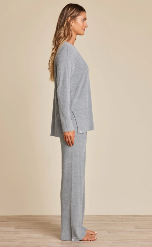 Barefoot Dreams CozyChic Ultra Lite Crewneck with High Slits