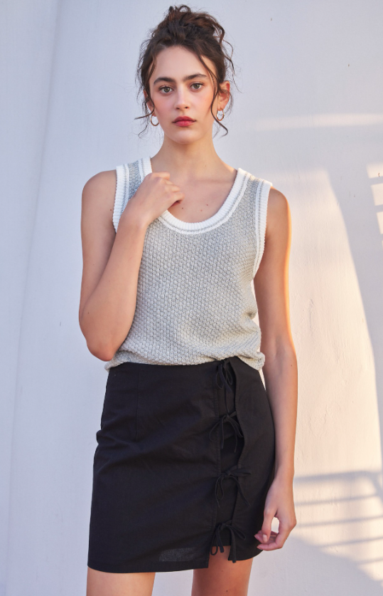 Liana Textured Sweater Tank Top