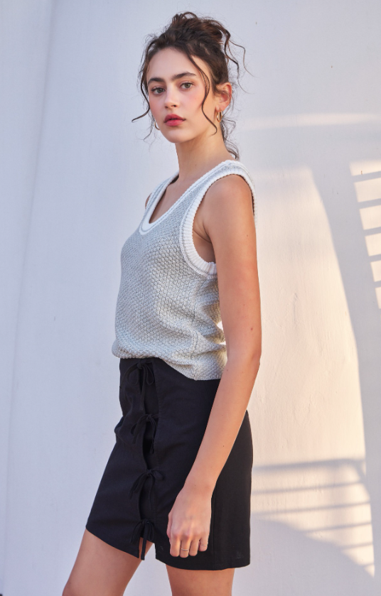 Liana Textured Sweater Tank Top