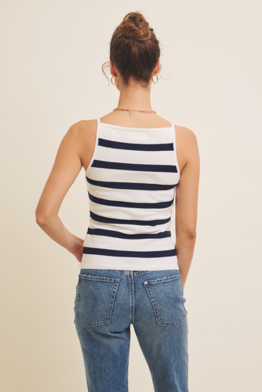 Amanda Striped Sweater Tank