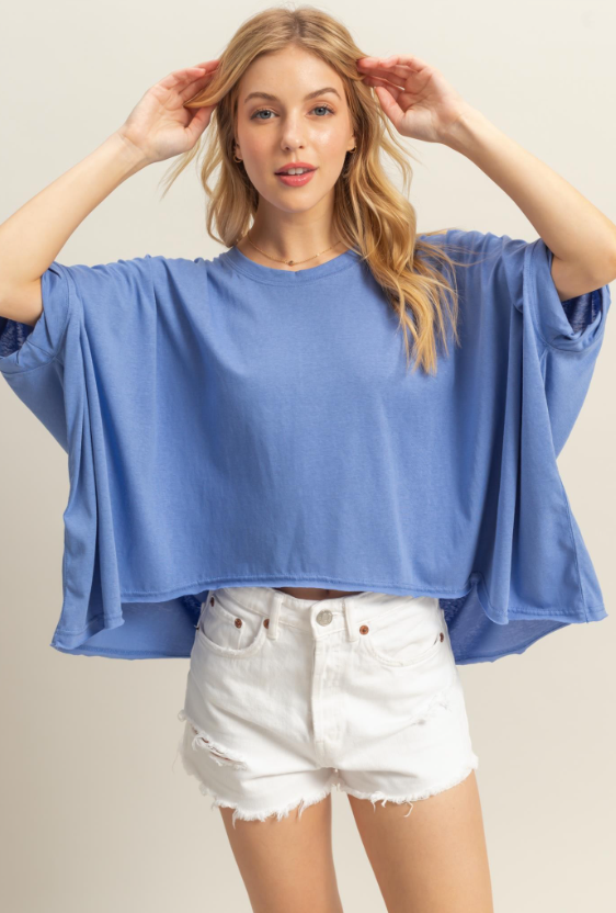 April Oversized High-Low Hem Top