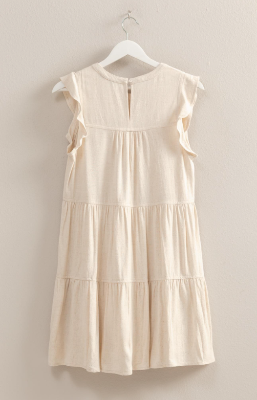 Milena Flutter Sleeve Tiered Mini Dress - Final Sale 25% off in cart
