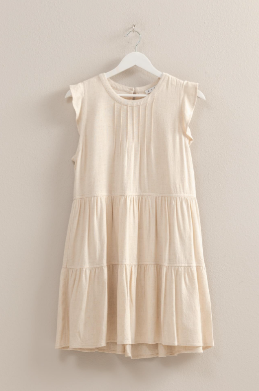 Milena Flutter Sleeve Tiered Mini Dress - Final Sale 25% off in cart