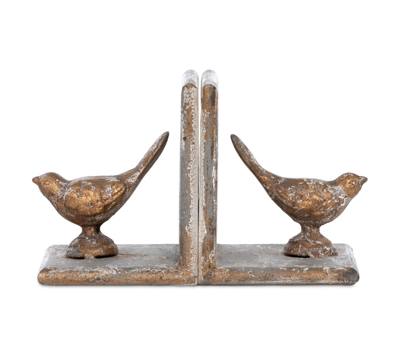 Bird Duet Iron Bookends - Set of 2
