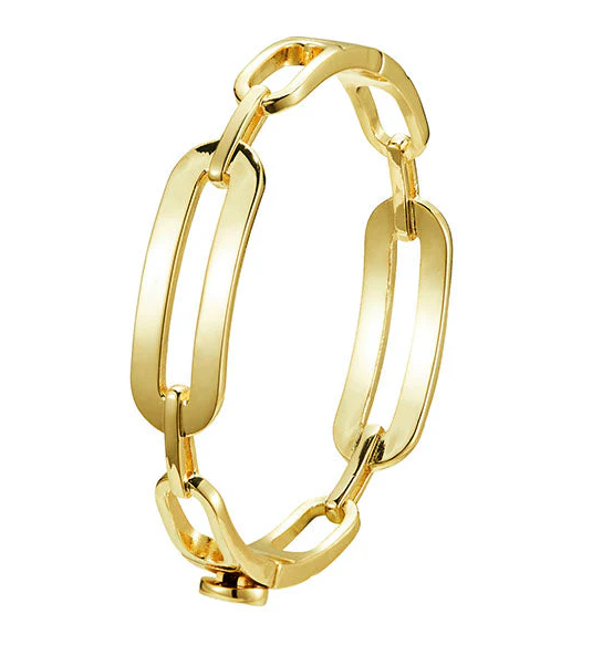 Gold Link Bangle Bracelet