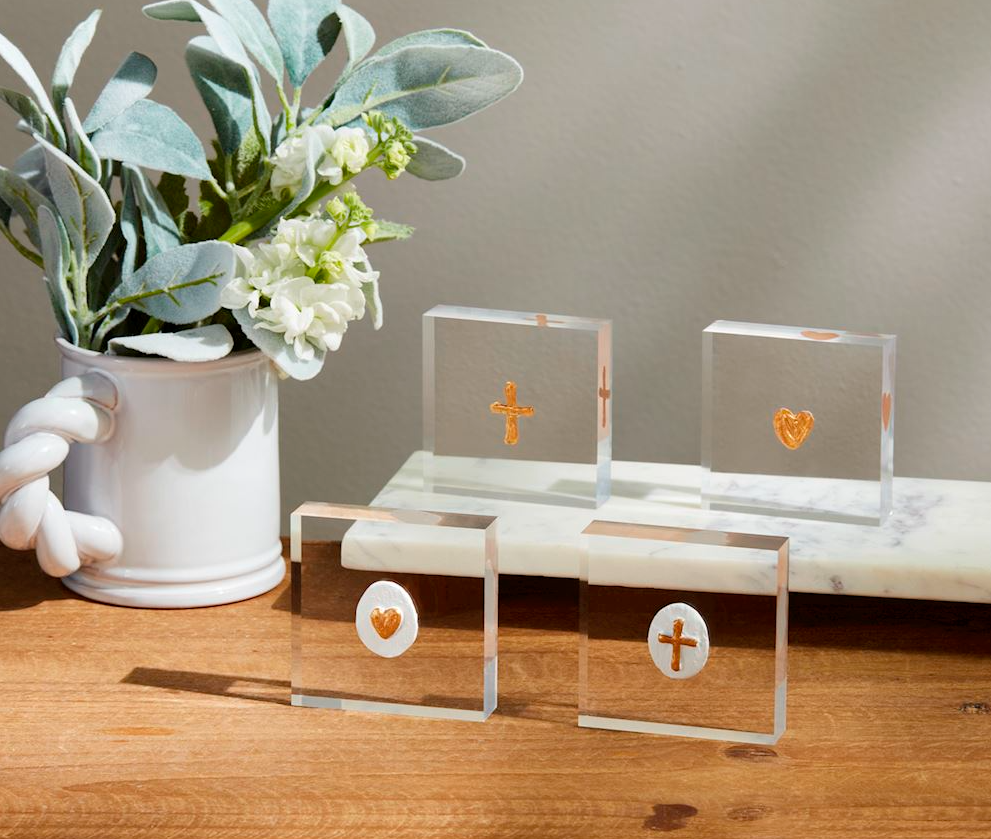 Gold Decorative Acrylic Block
