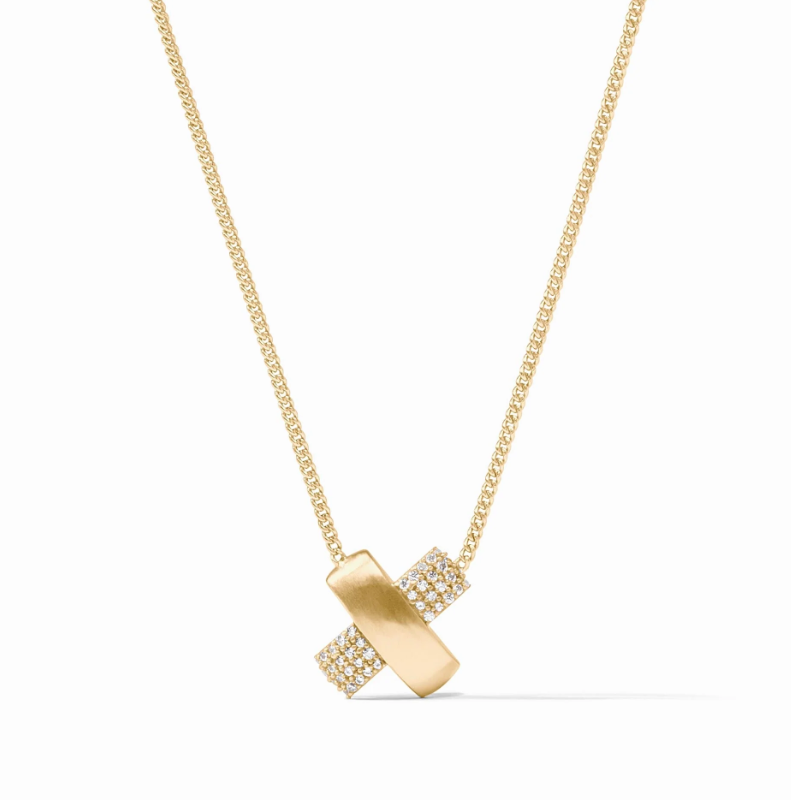 Julie Vos Catalina X Pavé Delicate Necklace