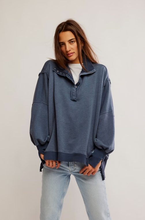 Free People Camden Henley Sweatshirt