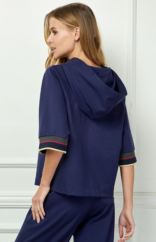 Saylor Hooded Stripe Top