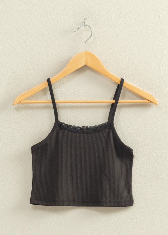 Kinslee Lacey Rib Cropped Cami