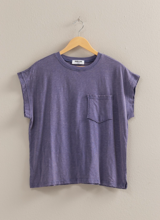 Annika Single Pocket Boxy Washed Tee - Final Sale 25% off in cart