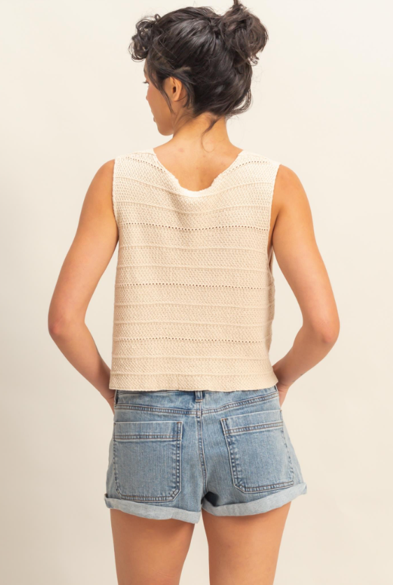 Ensley V-Neck Sleeveless Sweater Vest - Final Sale 40% off in cart