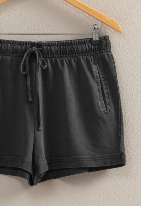 Skylar Terry Raw Edge Detail Shorts