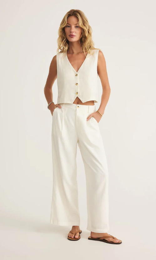 Z Supply Topanga Wide Leg Linen Pant