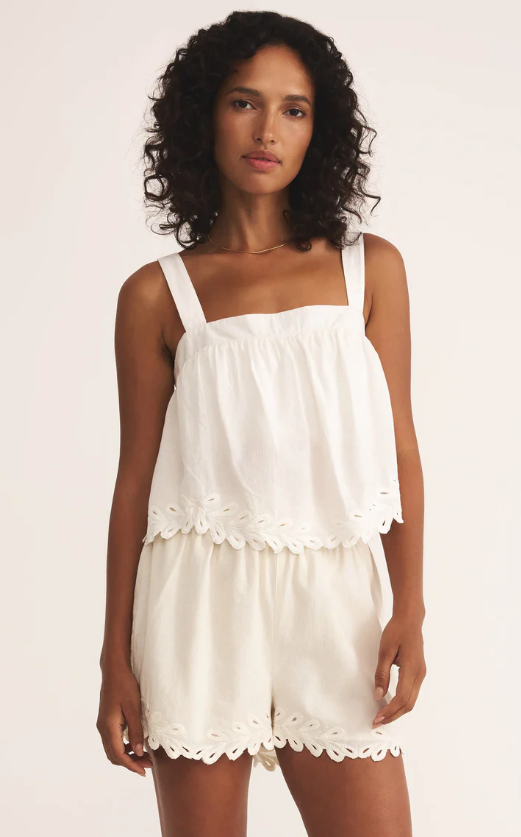 Z Supply Annecy Embroidered Linen Tank - Final Sale 30% off in cart